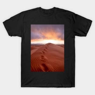 Sahara desert near Merzouga, Morocco at sunset T-Shirt